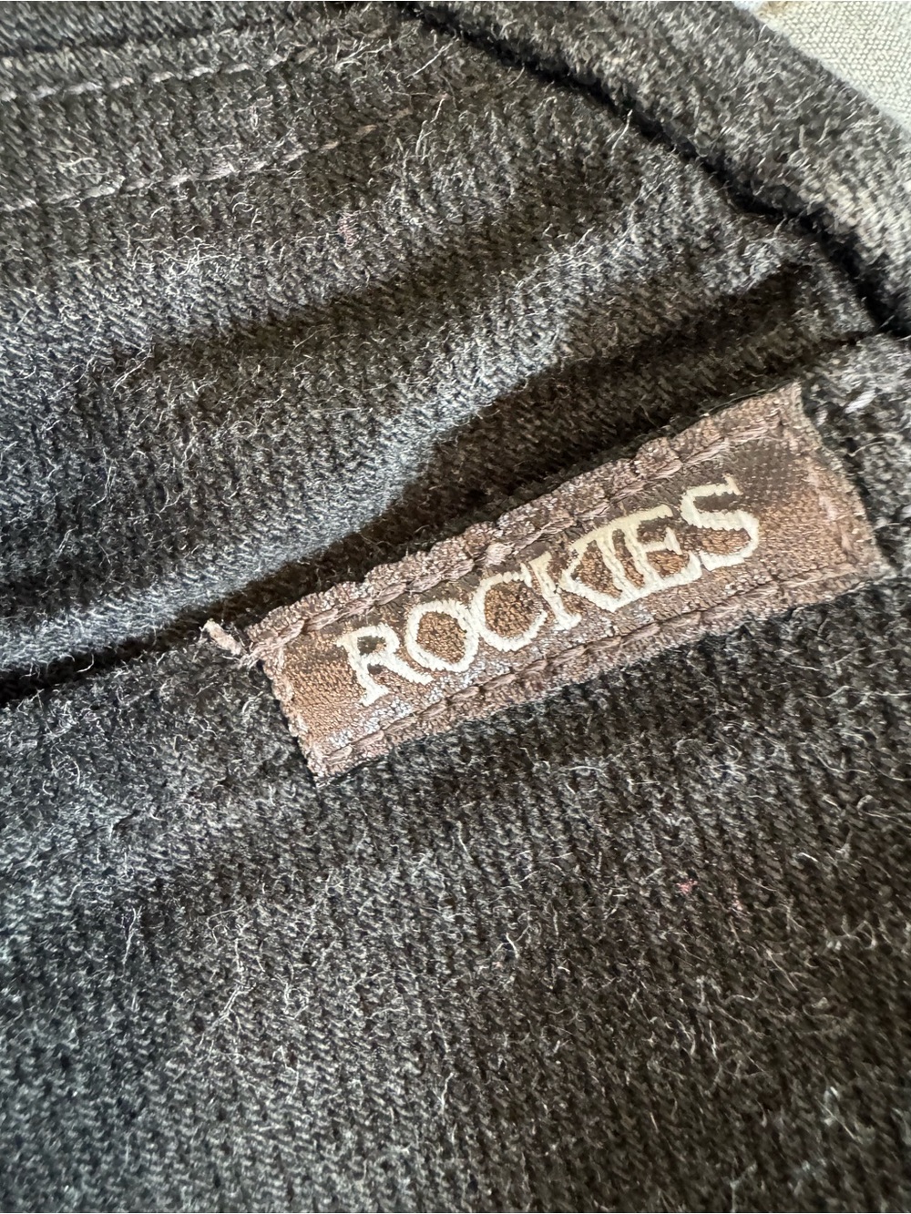 Vintage ROCKIES- Rocky Mountain black bare back high rise western jean 32/34 - Picture 7 of 12